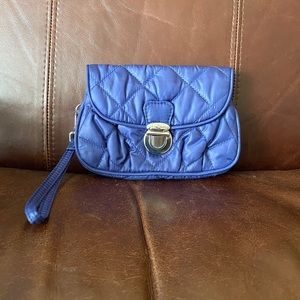 Vera Bradley Navy Blue Pushlock Wristlet